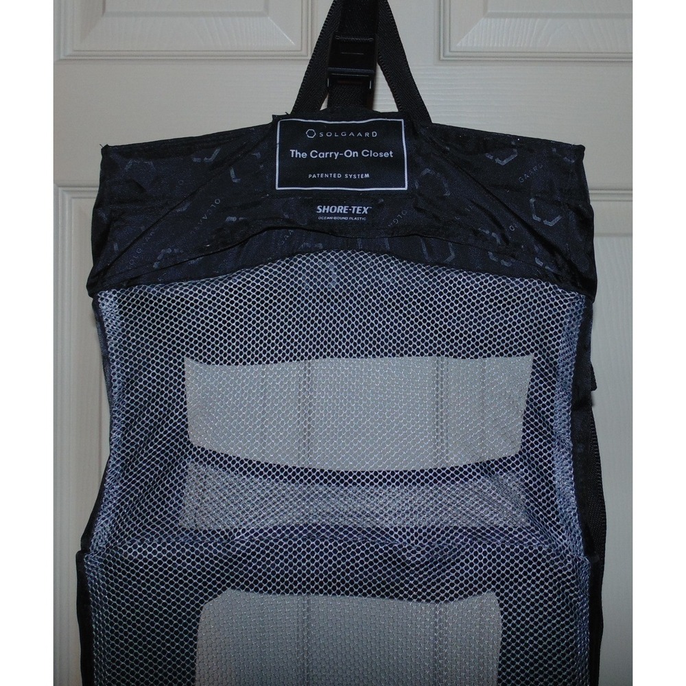 Solgaard Carry-On Closet Travel Organizer Black Hanging Shelves - Picture 7 of 13